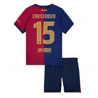 Dres Barcelona Andreas Christensen #15 Domáci pre deti 2024-25 Krátky Rukáv (+ trenírky)